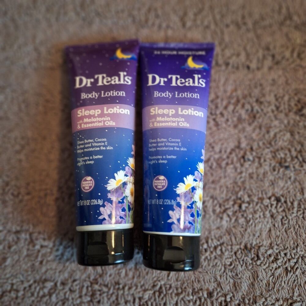 2 Pack Dr. Teal's Sleep Body Lotion‎ with Melatonin - 8oz